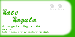 mate magula business card